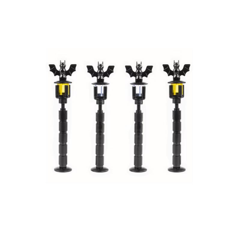 City Street Series Building Blocks Accessories Rail Transit Train Signal Light Railings Brick Toilet Flower Bed Phone Box Toy