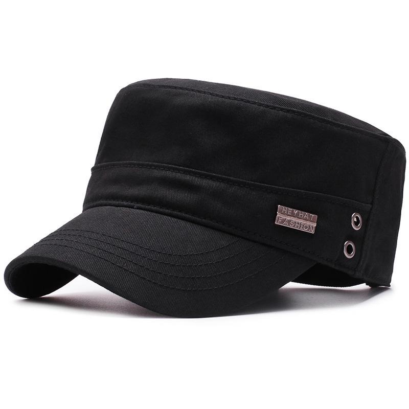 

Men s Four-Season Breathable Flat Cap with Metal Logo - Outdoor Fashion Casual Sun Hat. One Size Adjustable чёрный