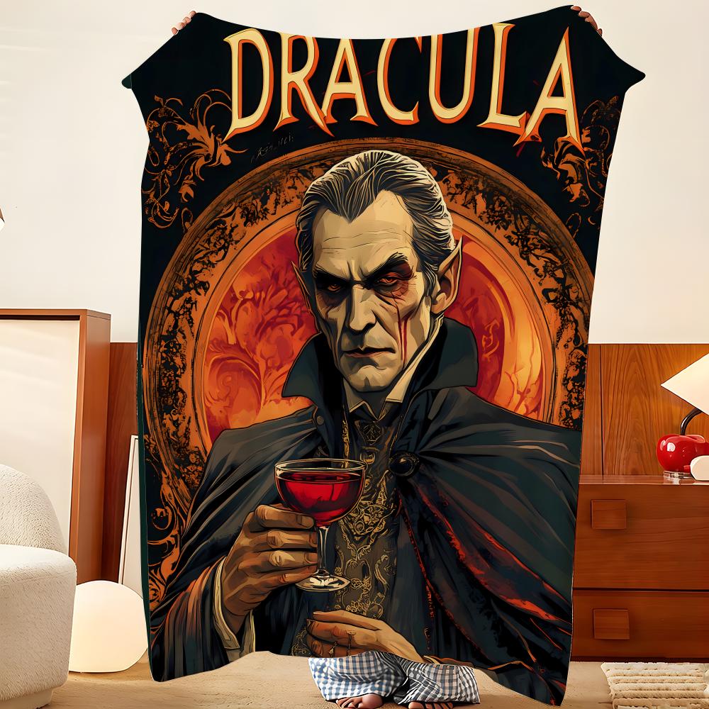 Movie D-Dracula Throw Flannel Throw Blanket, Lightweight Cozy, Durable Washable Cute Cool