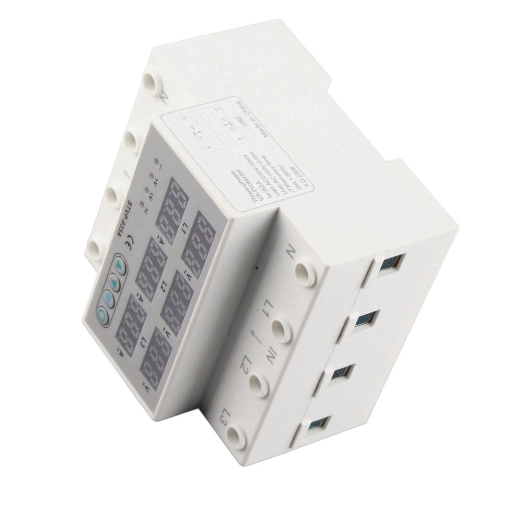 Adjustable Voltage Current Protector 3 Phase Digital Display Automatic Recovery Voltage Protector Relay AC220 380V 63A