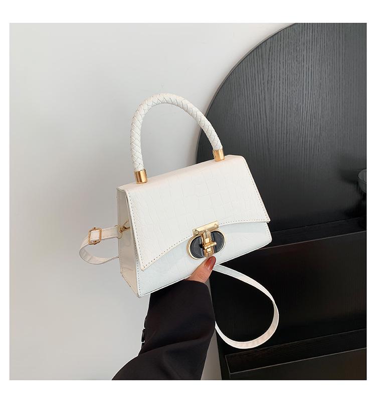 

Корейская ретро-сумка из ПУ с тиснением под крокодила: 2023 Женская простая, стильная сумка через плечо.