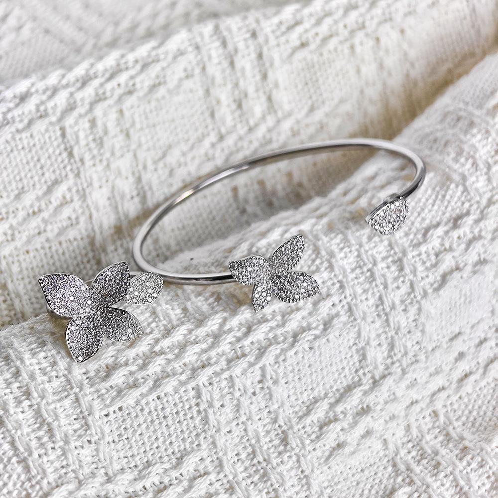 Adjustable Butterfly Bracelet-Ring for Women