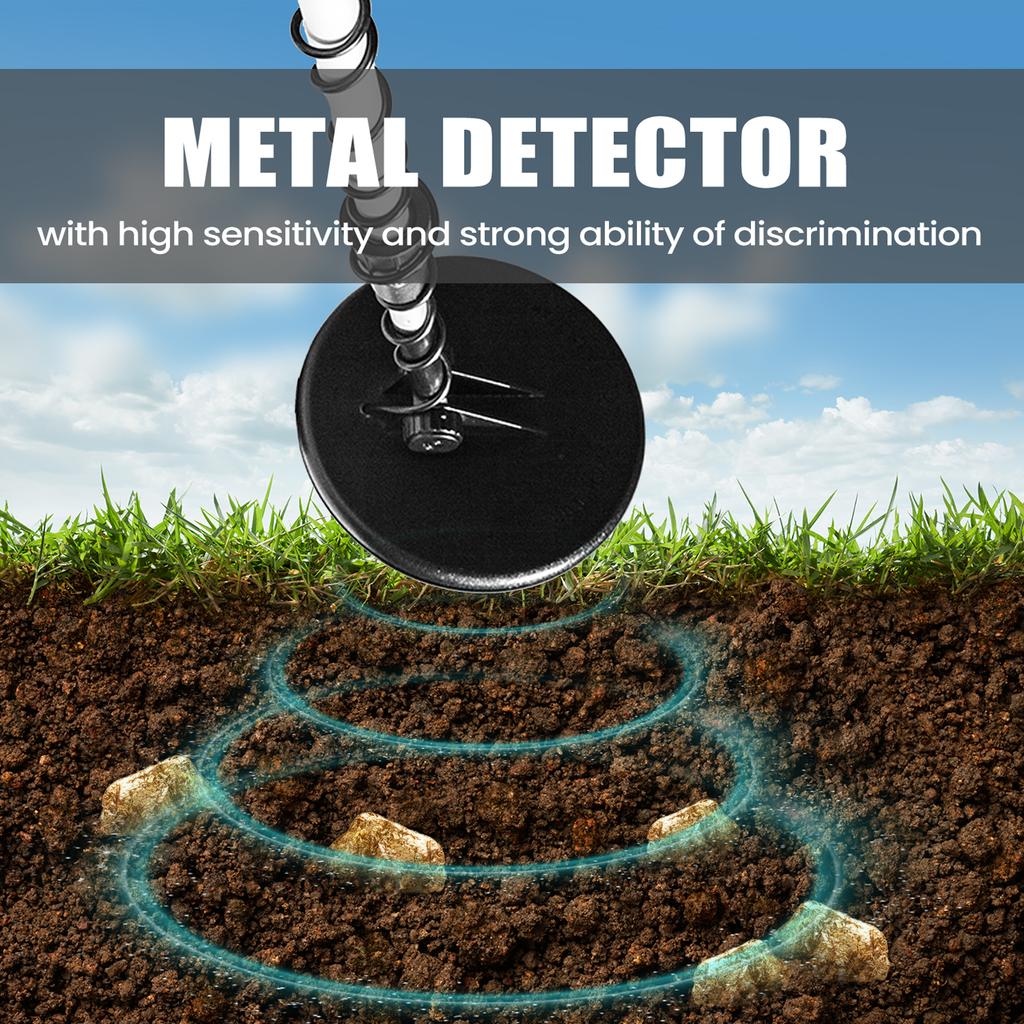 4030 Underground Metal Detector Handheld Metal Detector Portable Detachable Easy Install Metal Detector High Sensitivity Underground Metal Finder W
