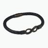 Jewelry Stainless Steel Hand-woven Leather Bracelet Personalized 8-character Men's Leather Rope