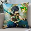 Genshin Impact Kinich Pillow Case 3D Print Polyester Fiber 40*40 Cm Home Sofa Throw Pillow Cover Decoration Festival Gift