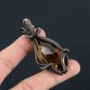 Dazzling Honey Topaz Gemstone Handmade Copper Wire Wrap Jewelry Pendant For Gift
