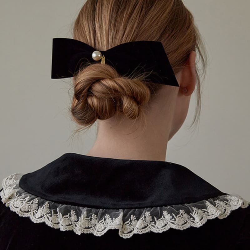Jean Paul Clarisse Pearl Ribbon Hairpin JP-22-223AB