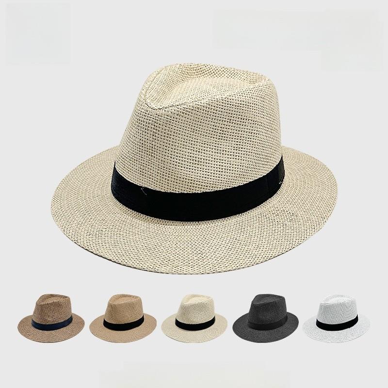 Classic Straw Sun Hat With Wide Brim For Summer Outdoor Sunshade And Travel