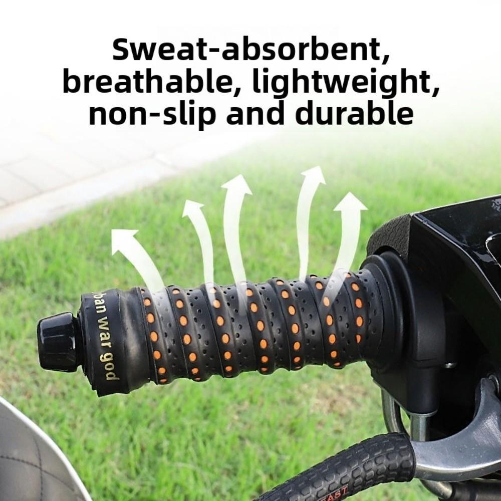 2pcs Breathable Motorcycle Handlebar Tape Durable Non-Slip Road Bike Bar Tape Anti Scratch Motorcycle Protection Straps