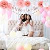 NISOCY Bachelorette Party Decoration, Pink Bridal Shower Decoration Bride To Be Sign Banner with Fringe Party Curta and Honeycomb Balls for Fall