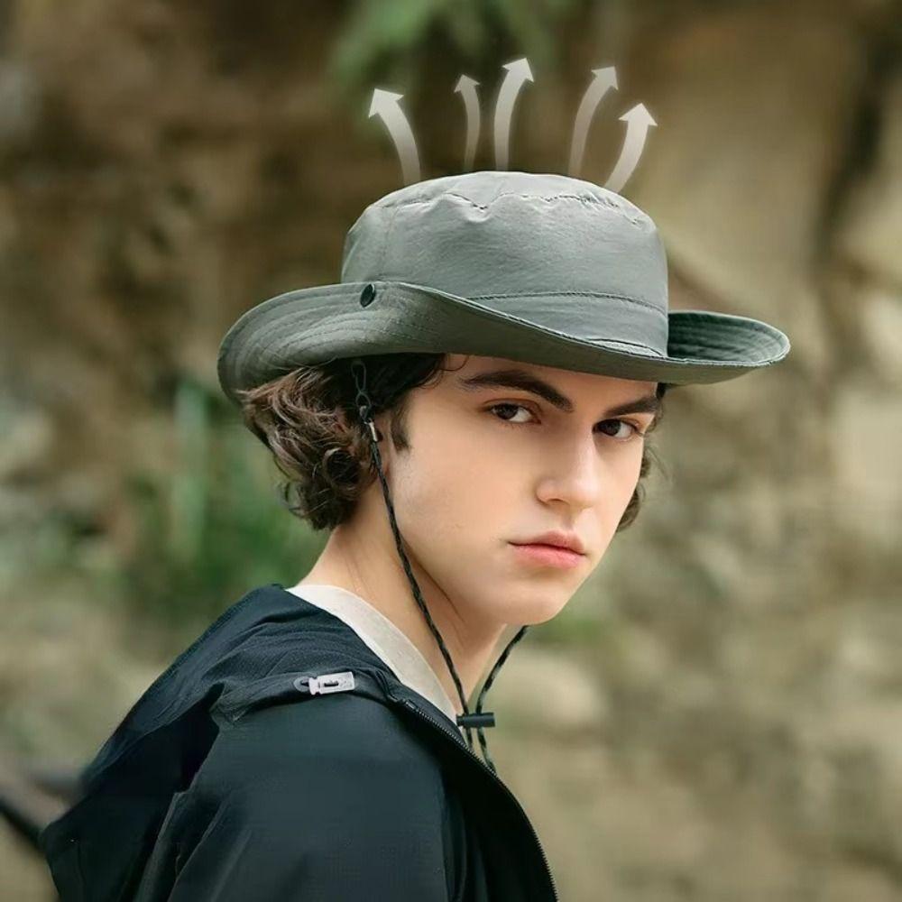 Waterproof Foldable Bucket Hat UPF 50+ Anti-UV Sun Hats Portable Wide Brim Sun Hat  for Men Women