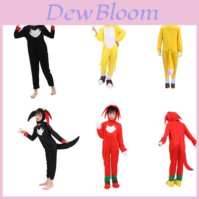 Kids Deluxe Sonic The Hedgehog Costume Jumpsuit Cosplay Onesies