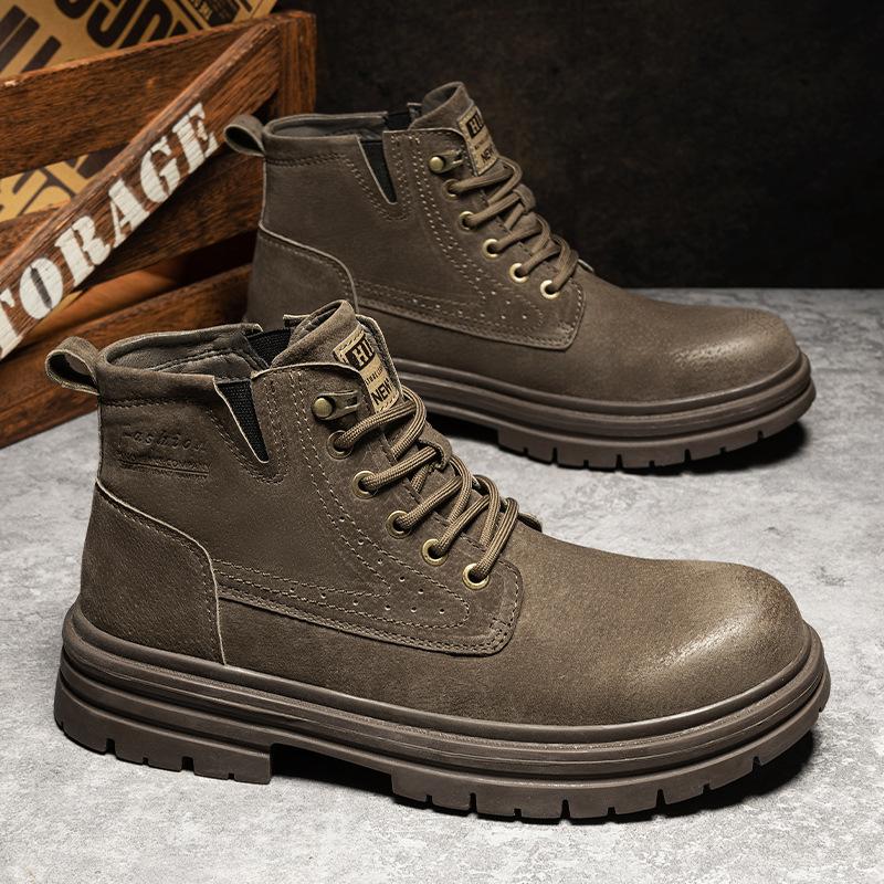 

2024 high quality autumn and winter trend men s boots retro youth men s shoes British fashion Martin boots 39