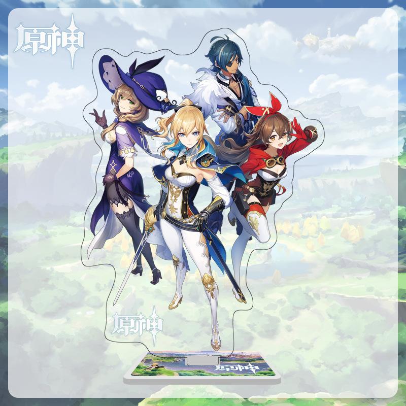 16cm Height Acrylic Large Stand-up Display Featuring Characters From Mondstadt and Liyue In Genshin