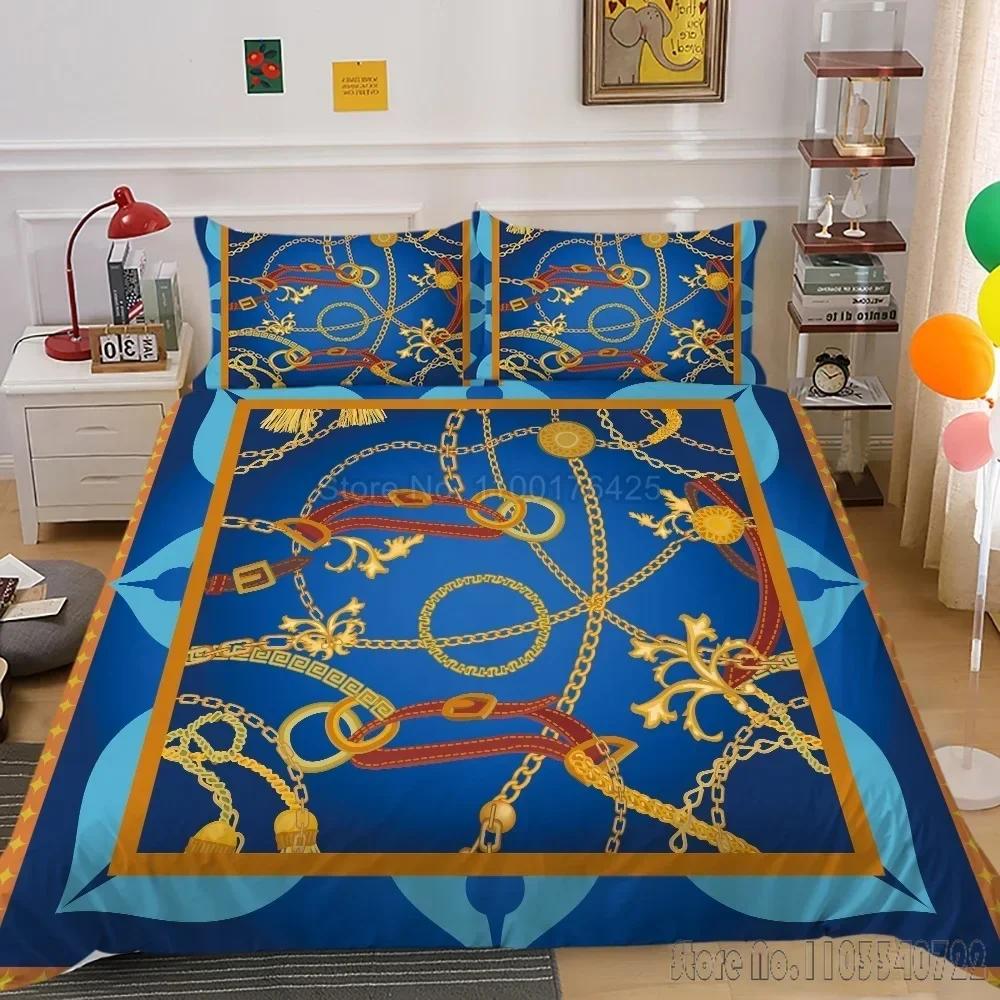 Fashion 3D Digital Luxury Print Duvet Cover Set HD Comforter Cover for Kids Bedding Sets Bedclothes Bedroom Decor