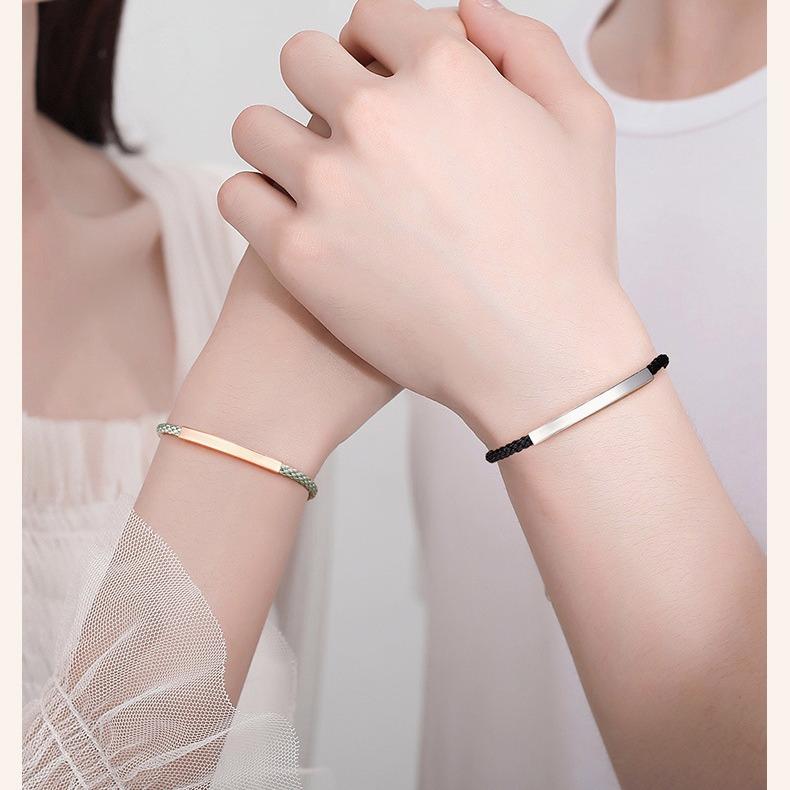 Couple Bracelet Hand Rope Gift Simple Woven Bracelet Commemorative Valentine's Day Gift
