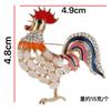[Professional Chicken] Zodiac Chicken Brooch Men's and Women's Life Jewelry Cute Gold Corsage Badge