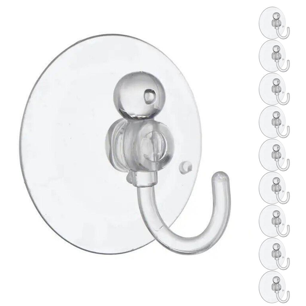 10Pcs Suction Cup Hook DIY Projects Easy Installation PVC