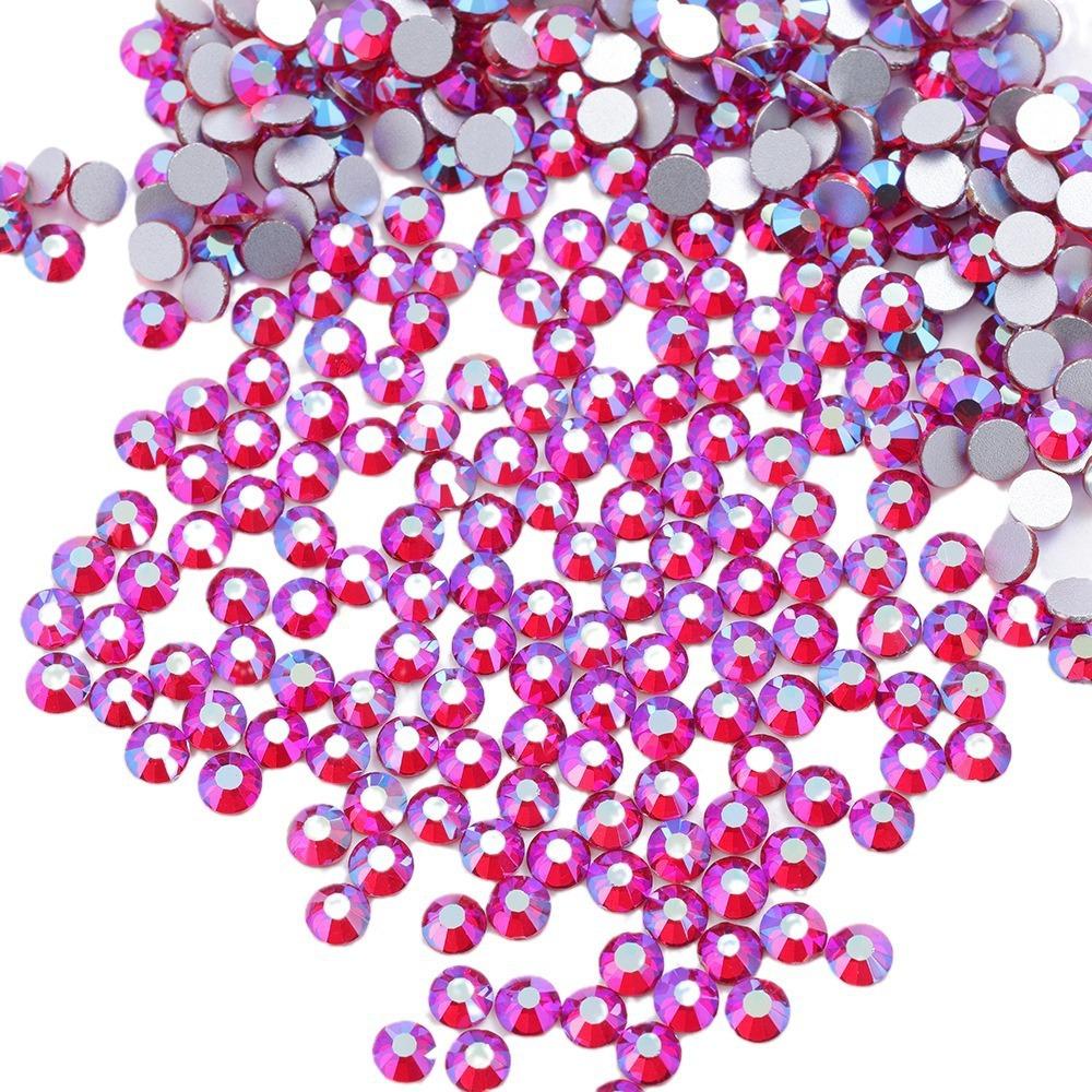 Color Ab Crystal Glass Flat Bottom Drill Round Nail Drill Diy Colorful Nail Jewelry