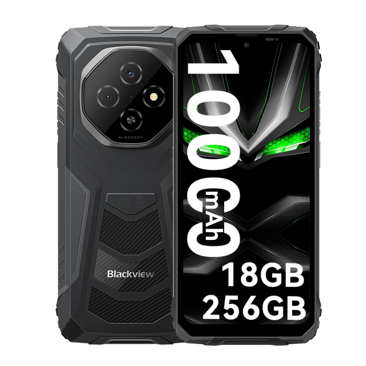 Blackview FORT 1 4/6GB 128/256GB Smartphone Rugged Android 15 6.56 pollici 90HZ Telefono Cellulare 11000mAh 6GB+256GB only cellphone nero