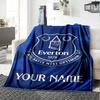 Name Individuell Everton FC Logo Druck Flanelldecke Hohe Qualität Warm Bequem Decke für Alle Jahreszeiten Perfekt für Geschenke Heimdekoration