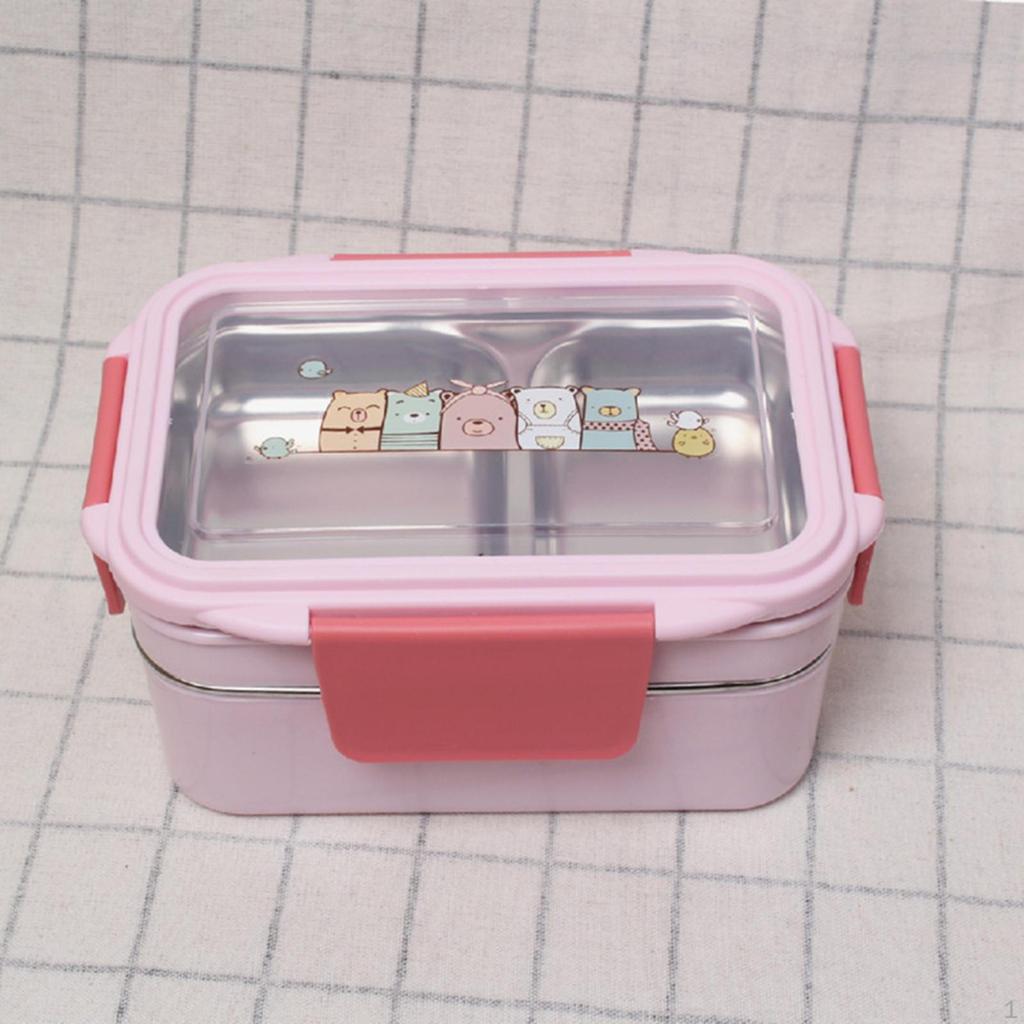 2 Layer Stainless Steel Bento Box, Large Capacity Lunch Container Food Storage Containers Picnic
