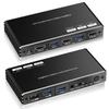 4K@60Hz 2x1 HDMI KVM Switch HDR&D-olby Vision USB3.0 KVM Switcher 2 In 1 Out Video Switch for PC PS5 Monitor