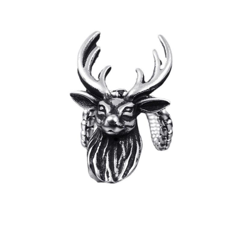 Vintage Christmas Deer Head Necklace Pendant