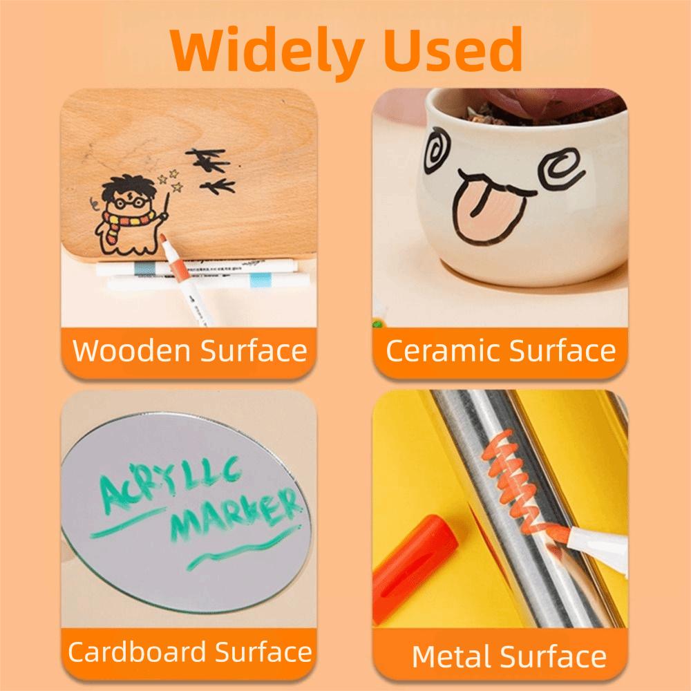 Fine Nib Paint Art Marker Soft Tip Acrylic Paint Marker Child Painting Graffiti Pens Art Supplies