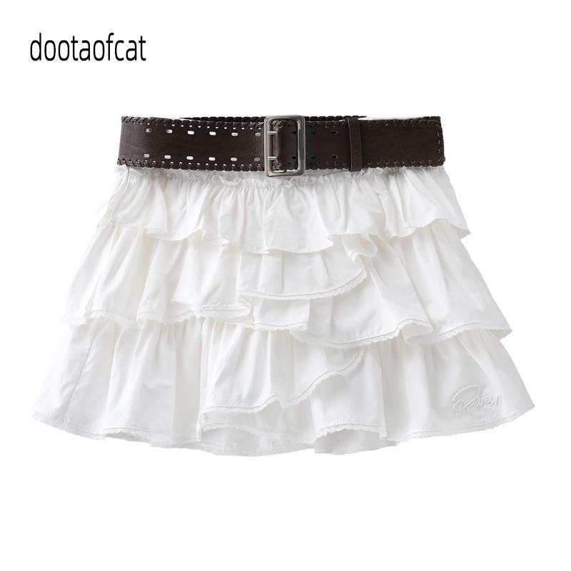2026 Frühling Designer Romantischer Rüschen-Minirock