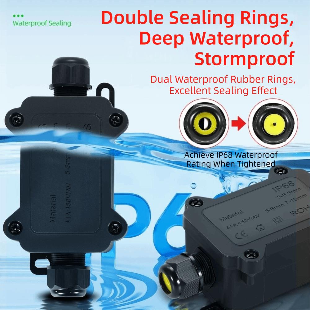 2-6 Way Trunking Connectors IP68 Rated IP68 Waterproof Junction Box  Outdoor Use