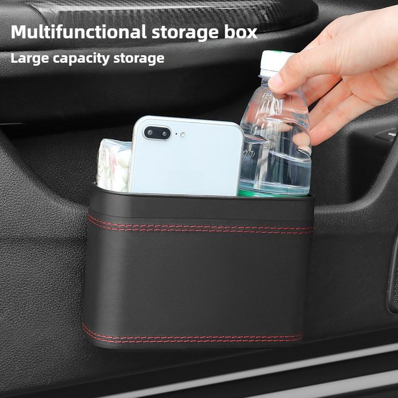 Multi-functional Car Trash Bin Universal Backrest Storage Box Hanging Vehicle Garbage Dust Case Pressing Trash Can Accessories