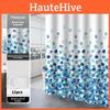 Thick Waterproof Polyester Shower Curtain With Floral Pattern For Bathroom Decor And Hotel Rooms