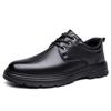 Autumn Winter Keep Warm Cotton Shoes for Business Designer Lace Leather Shoes Male Solid Color Fashion Casual Shoes Man