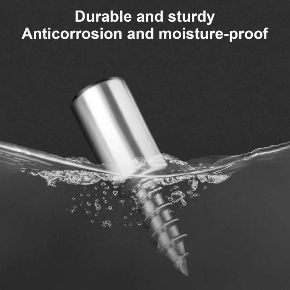 100Pcs Wardrobe Cabinet Glass Partition Nails Cross Self-tapping Screw with Rubber Sleeve Screw Plate Support Partition Bracket