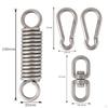 Hammock Chair Spring Hook Set Carabiner Hooks Heavy Duty Stainless Steel Extension Swivel
