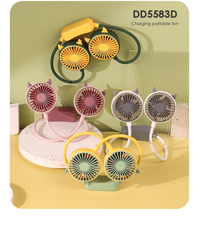 USB Wiederaufladbarer Umhängeventilator - Tragbar, Faltbar, Für den Außenbereich