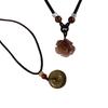 Set of 2 Delicate Rose Flower Pendant Necklace with Peace Buckle and Rose Flower Details for Stylish Women Daily Wear