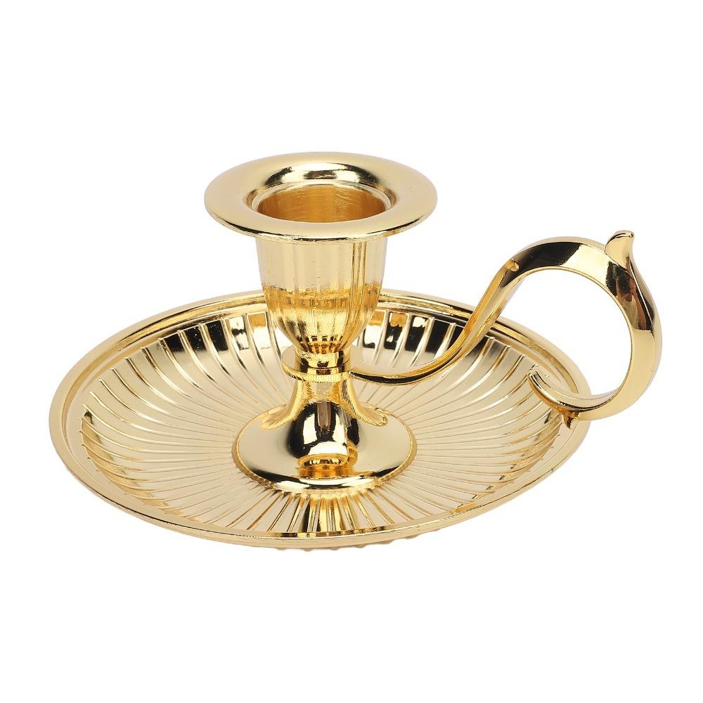 Round Bottom Candle Stick Holder With Handle Brass Candlestick Holder  Holiday Party