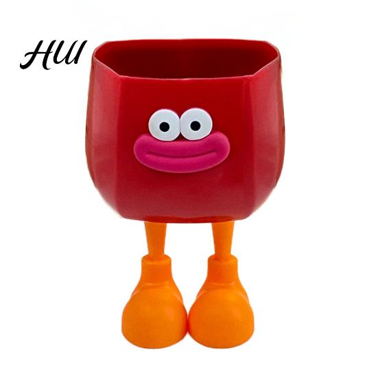 Creative Desk Tidy Big Mouth Pen Holder Cartoon DIY Pencil Case Large Capacity Container Students Plastic Fun Desktop Organizer Storage