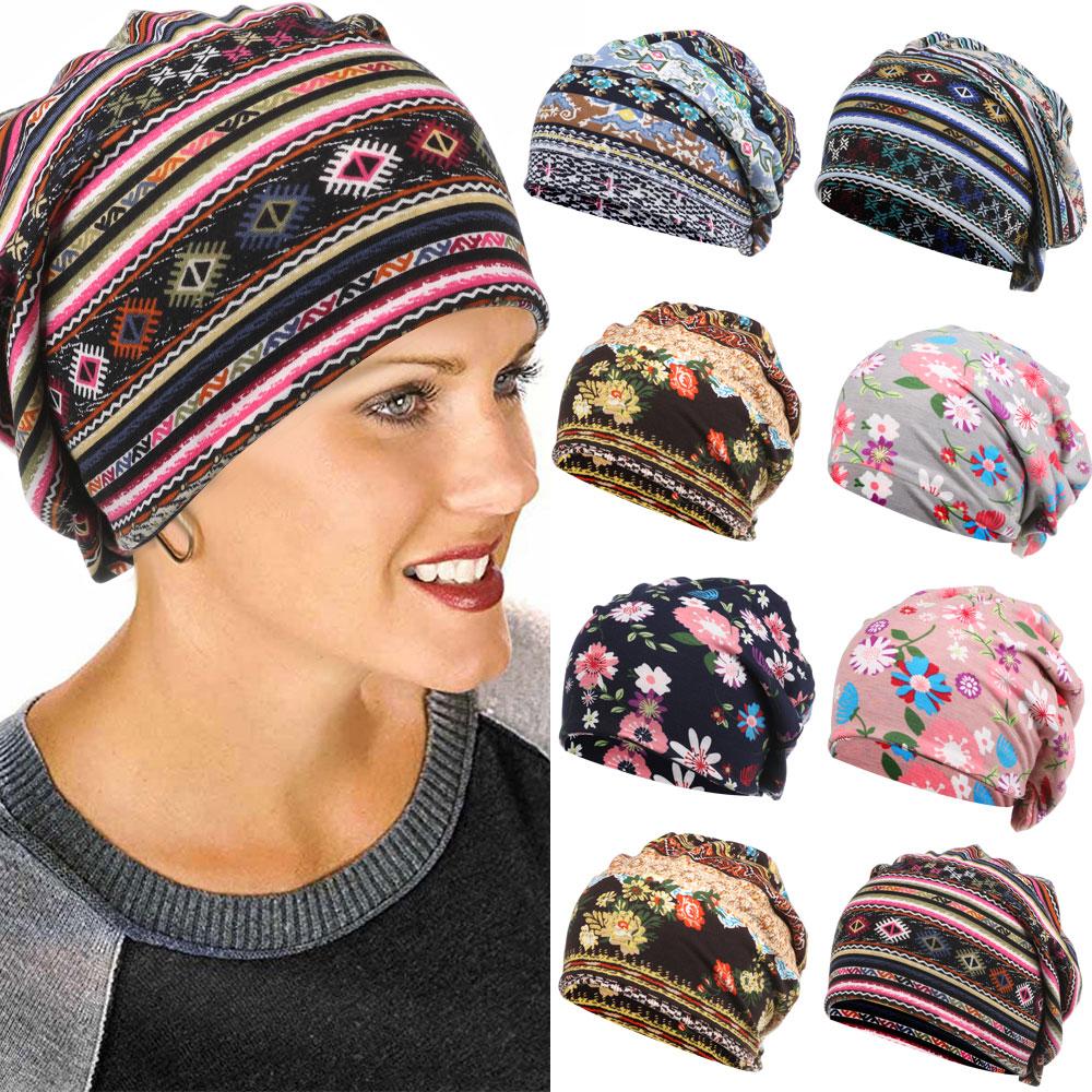 Cotton Women's Baggy Slouchy Beanie Hat Sport Casual Headwear Hair Loss Headscarf Cancer Chemo Caps Spring Hat