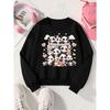 Kids Sweatshirt,Crew Neck Fashion Top, Fun "Cute Panda Candy Jar" Patterned Sweatshirt, for Everyday Casual Wear,  for All Kinds of Daily Outfits
