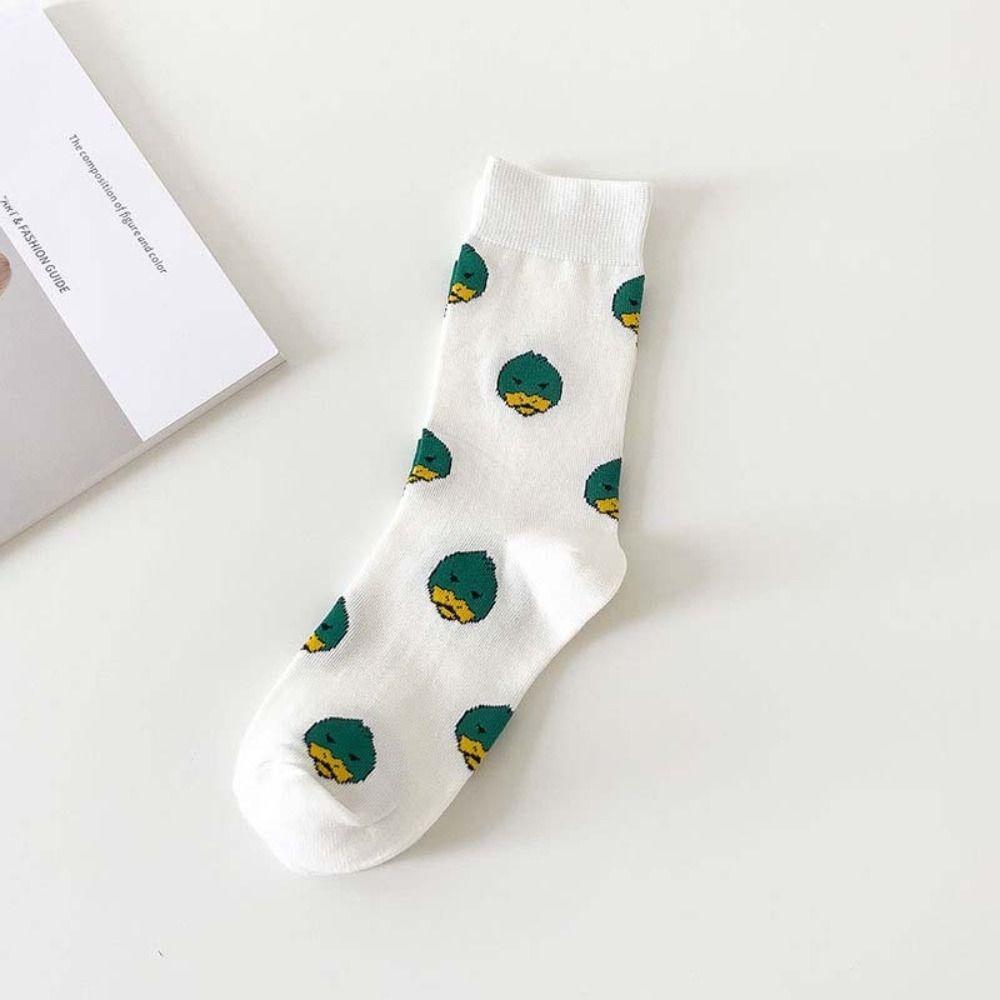 Duck Cartoon Tube Socks Tiger Ankle Short Socks Fashion Mid-Calf Socks  Autumn Winter
