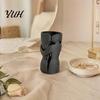 Minimalist Desktop Sculpture Decor Couple Embracing Abstract Vase, Matte Black Decorative Sculpture, Modern Style Elegant Home Accessories Artistic
