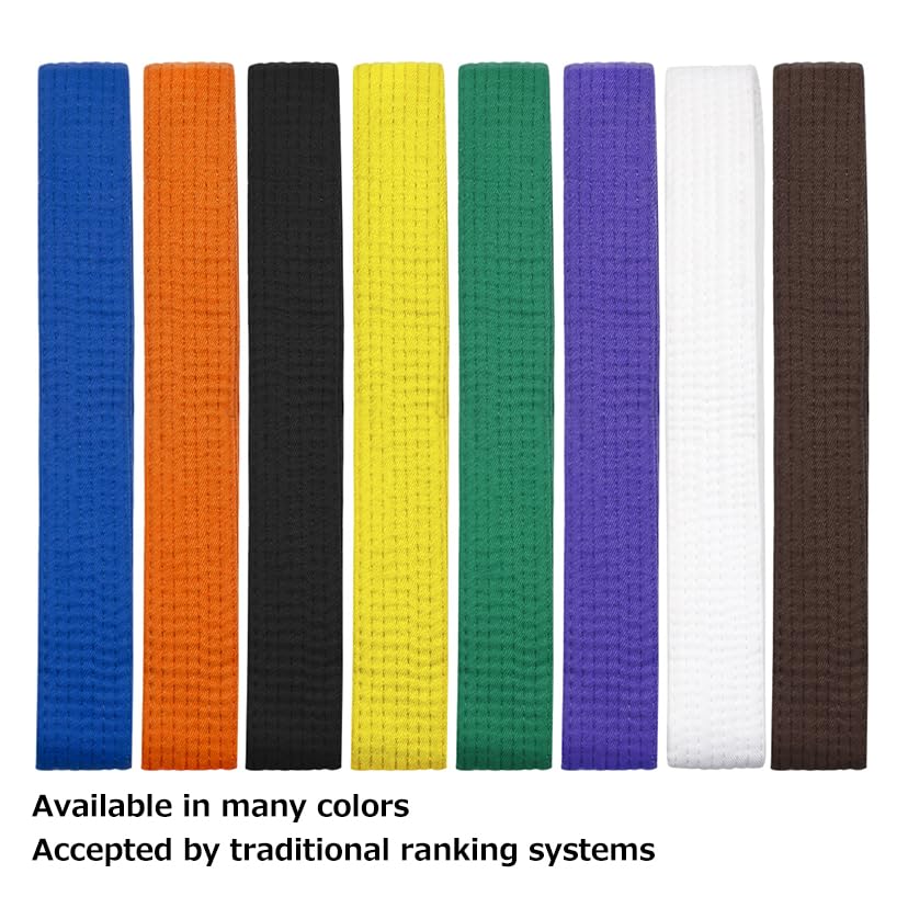 Farbiger Karate 4cm für und Verfügbar in und für Erwachsene und Kinder Grün Größe 3 [TopTie] Gürtel, Breit, Jiu-Jitsu, Taekwondo, Judo, Schwarz, Blau, Gelb,