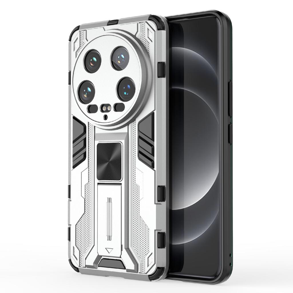 For Xiaomi 14 Ultra Cell Phone Case PC+TPU Scratch-proof Shell with Kickstand
