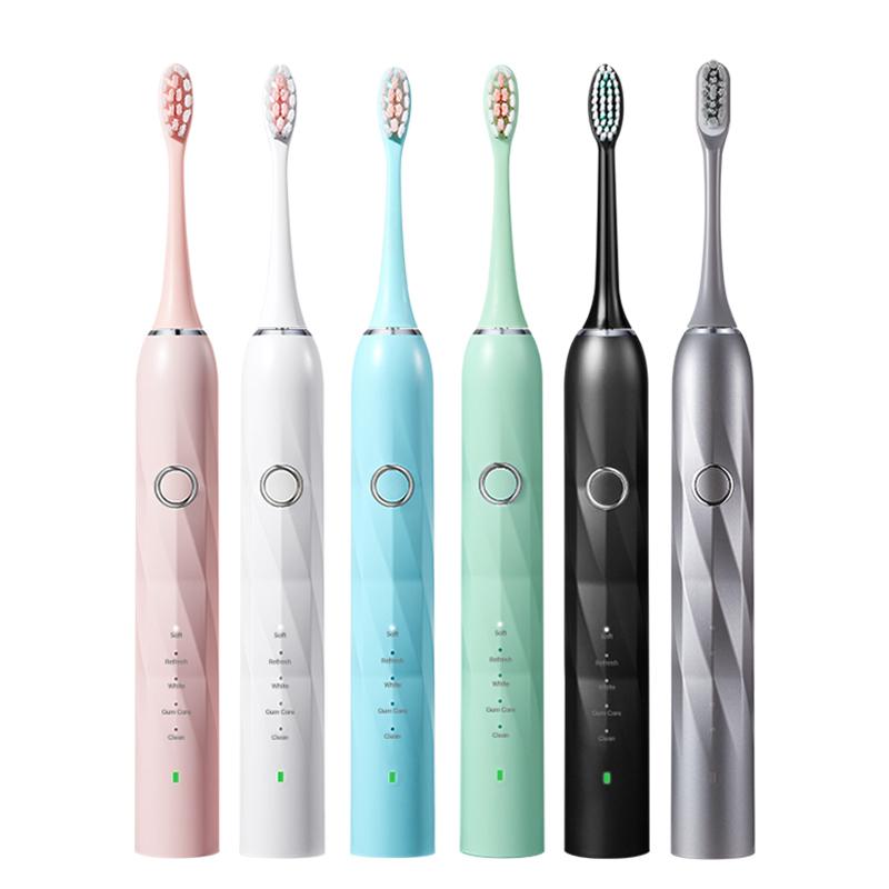 Black Cost -effective Oral Healthy Product High-quality 5 Modes Ultrasonic Electric Toothbrush Piano Process Design for Couple