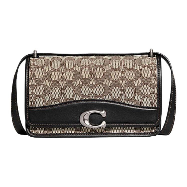 Coach Bandit 24 Multi-Functional Bag Women Shoulder Bag Silver Cocoa-Black CD709-LHUW7 Basic Set (Bag+Dust Bag)