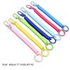 Elastic Straps Spiral Spring Lanyard Retractable Telescopic Spring Key Ring  Outdoor