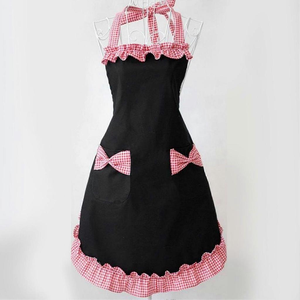 Lovely Kitchen Vintage Aprons Stitching Lace Cooking Apron For Man And Women Daily Use